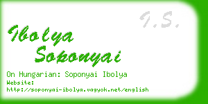 ibolya soponyai business card
